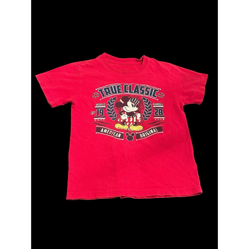 Mickey Mouse Disney Short Sleeve Boys‎ Red Small T-Shirt